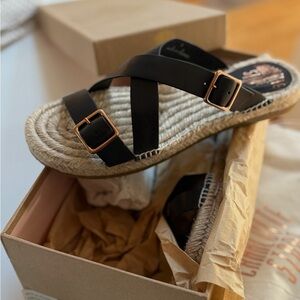 Charlotte Stone Black Sandals